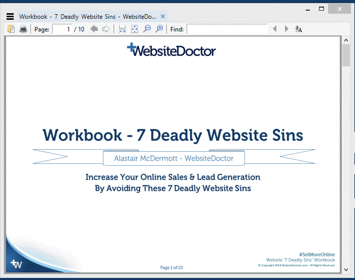 7 deadly website sins workbook